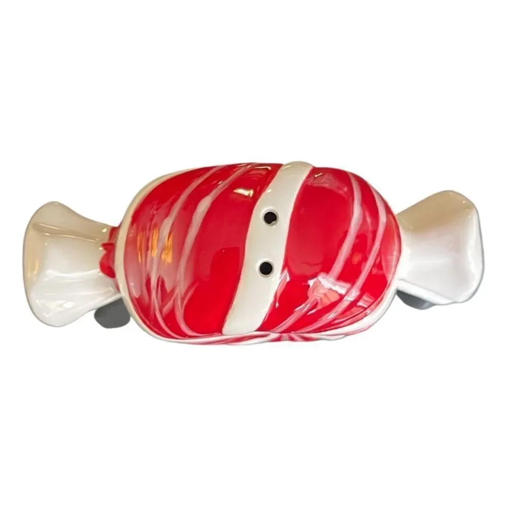 TAG Holiday Candy Peppermint Twist Salt & Pepper Set of 2 Red & Green NIB